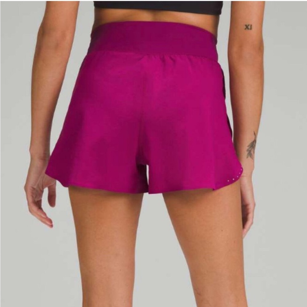 Lululemon Fast and Free Reflective High-Rise Classic-Fit Short 3" Magenta Purple